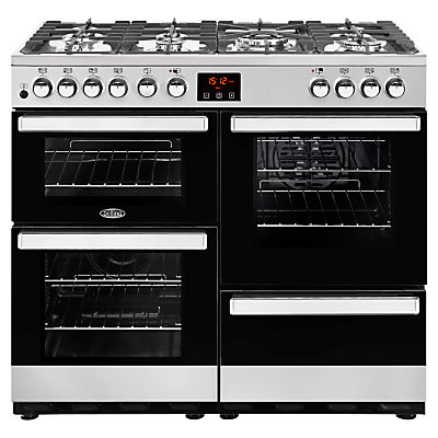 Belling Cookcentre 100DFT Dual Fuel Range Cooker Stainless Steel/Black